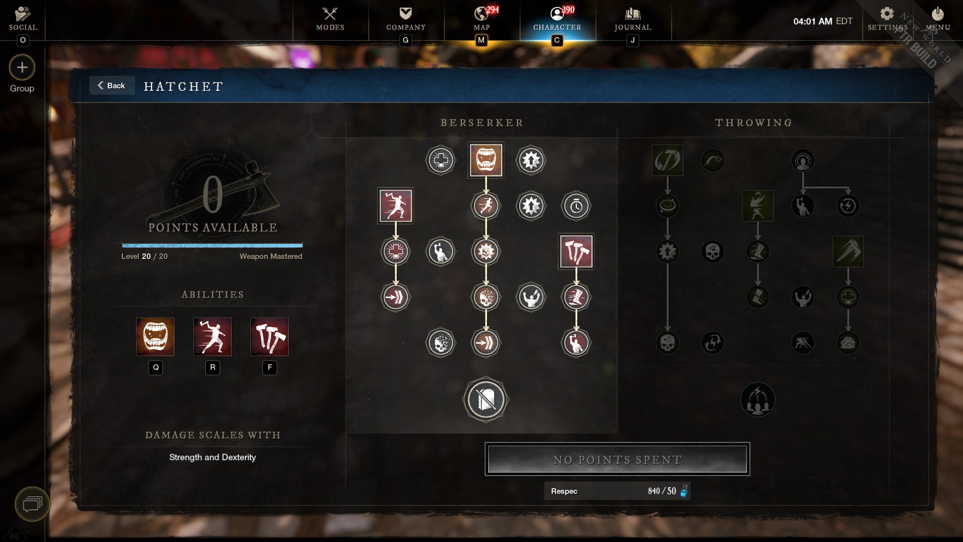 hatchet skill tree