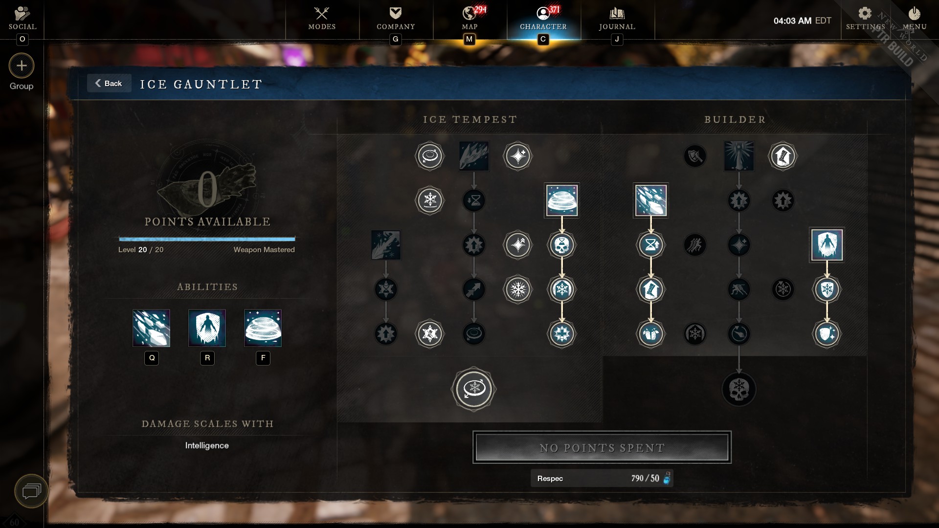 ice gauntlet skill tree